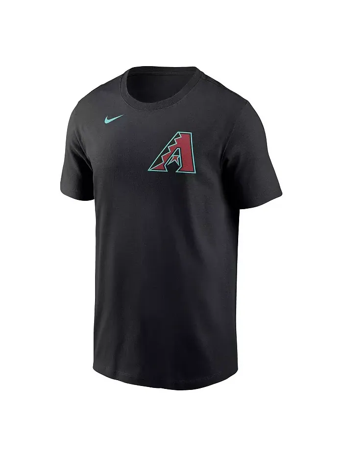 Мужская футболка Corbin Burnes Black Arizona Diamondbacks Fuse с именем и номером Nike — изображение 2 из 3
