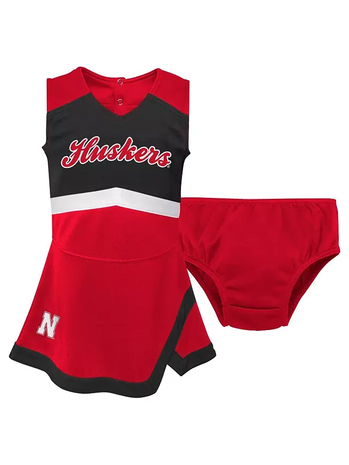 Комплект из двух предметов для девочек-малышей Scarlet Nebraska Huskers Cheer Captain Dress и — изображение 1 из 4