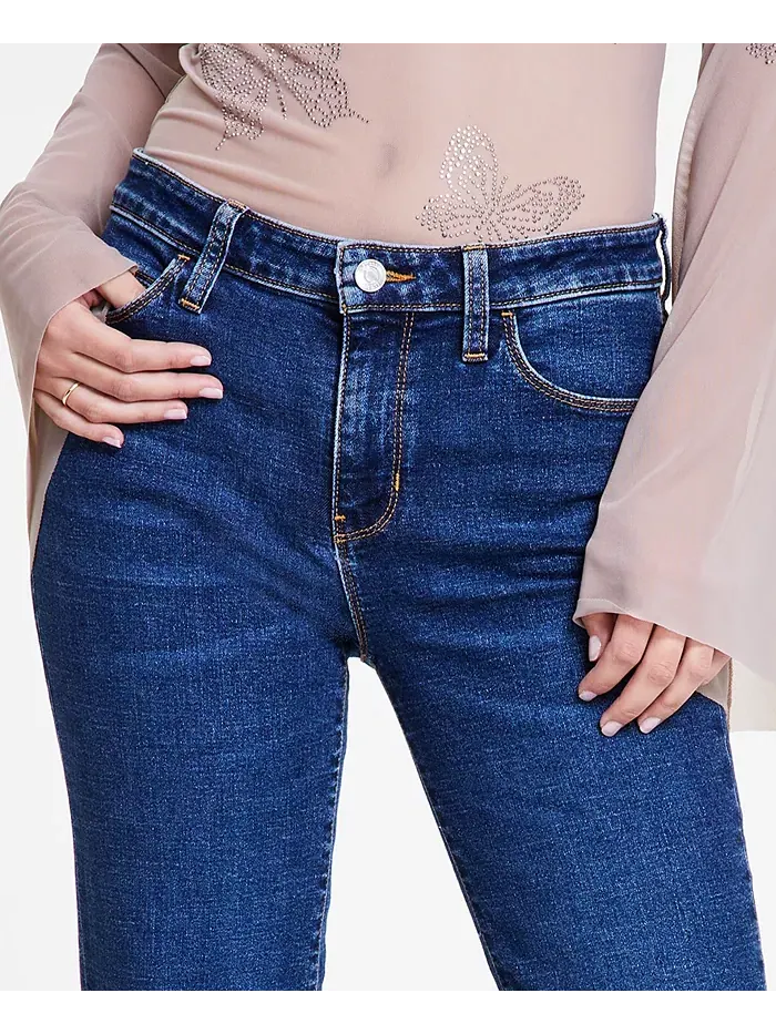 Женские джинсы-клеш с потертостями спереди GUESS — изображение 4 из 11