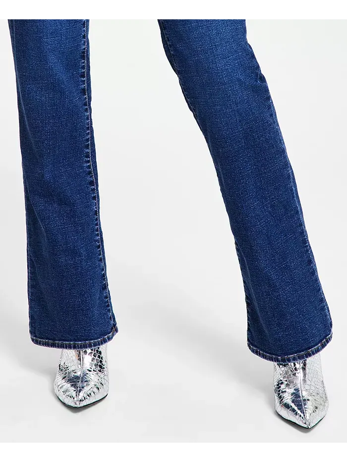 Женские джинсы-клеш с потертостями спереди GUESS — изображение 7 из 11