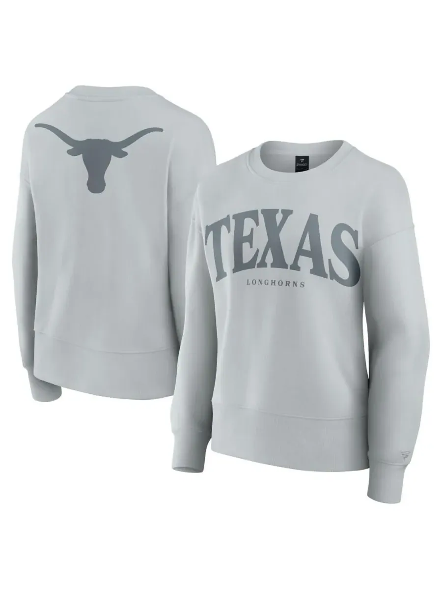 Fanatics Женская серая толстовка из флиса Supersoft Flow с символикой команды Texas Longhorns — изображение 1 из 3, серый