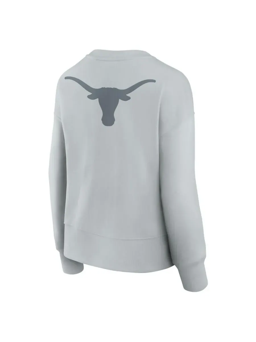 Fanatics Женская серая толстовка из флиса Supersoft Flow с символикой команды Texas Longhorns — изображение 2 из 3, серый