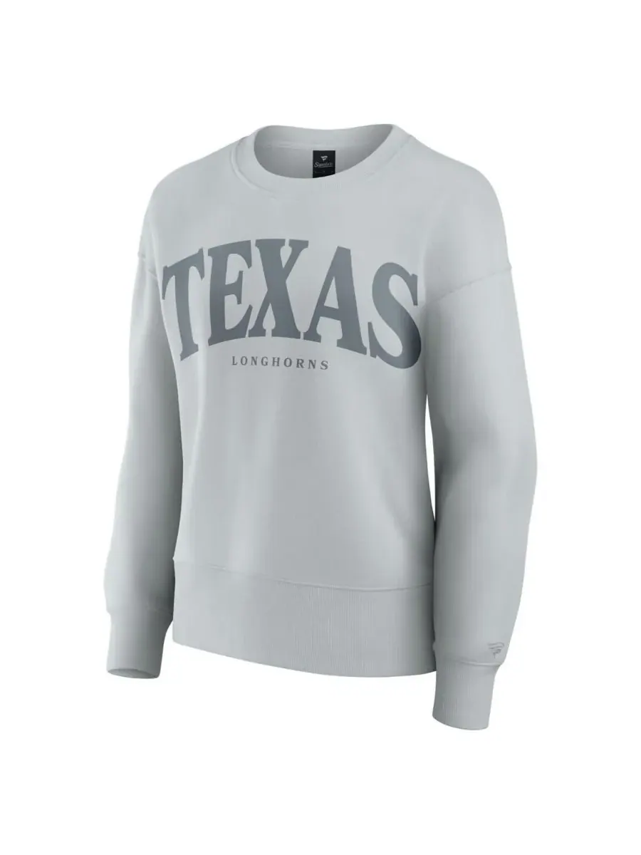 Fanatics Женская серая толстовка из флиса Supersoft Flow с символикой команды Texas Longhorns — изображение 3 из 3, серый
