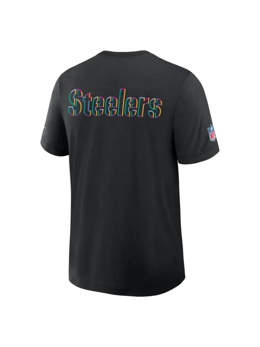 Nike Мужская черная футболка Pittsburgh Steelers Tall 2025 NFL Crucial Catch Tri-Blend Dri-FIT — изображение 3 из 3, черный