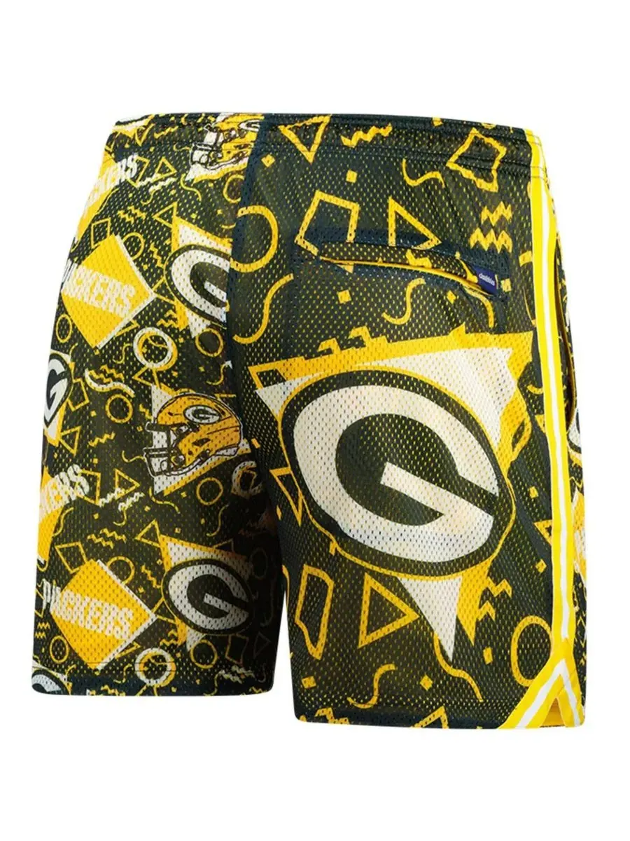 Chubbies Мужские сетчатые шорты Green Bay Packers — изображение 3 из 3, зеленый