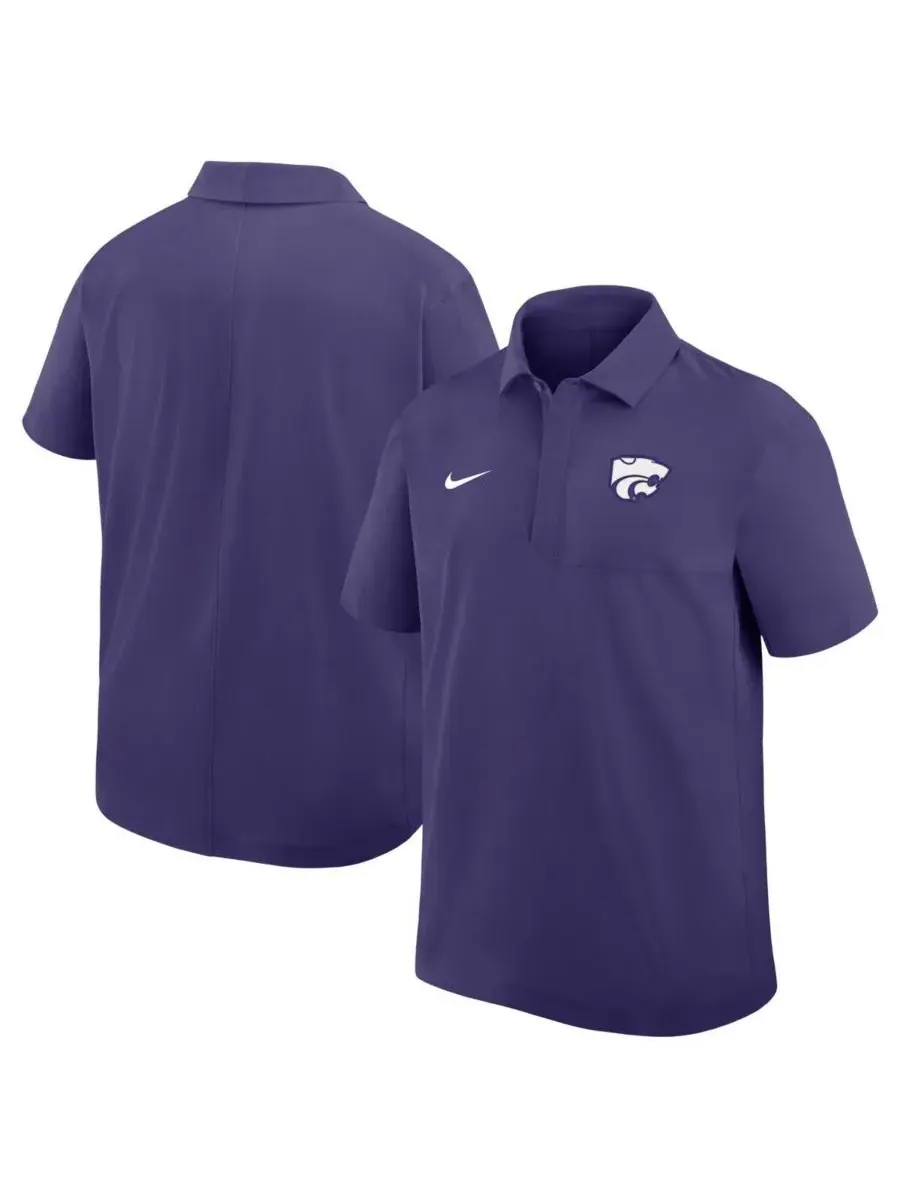 Nike Мужская фиолетовая тканая рубашка-поло с символикой команды Kansas State Wildcats — изображение 1 из 3, фиолетовый