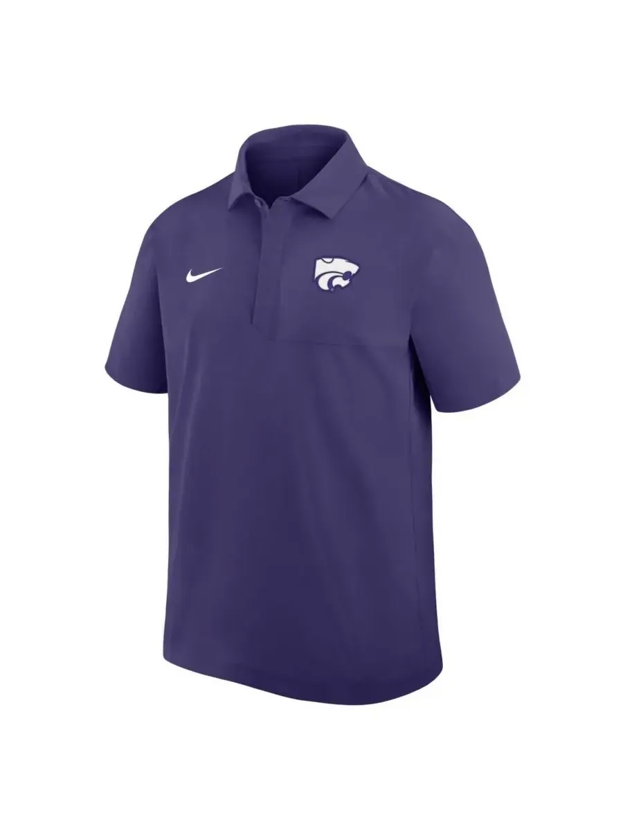Nike Мужская фиолетовая тканая рубашка-поло с символикой команды Kansas State Wildcats — изображение 2 из 3, фиолетовый