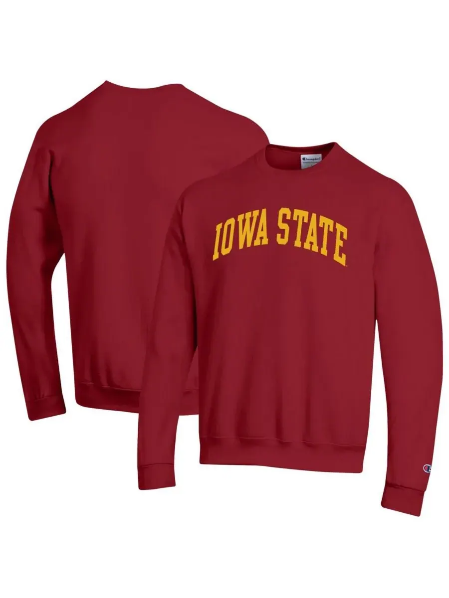 Мужская толстовка Cardinal Iowa State Cyclones Basic Arch Fleece Pullover Sweatshirt Champion — изображение 1 из 3, красный