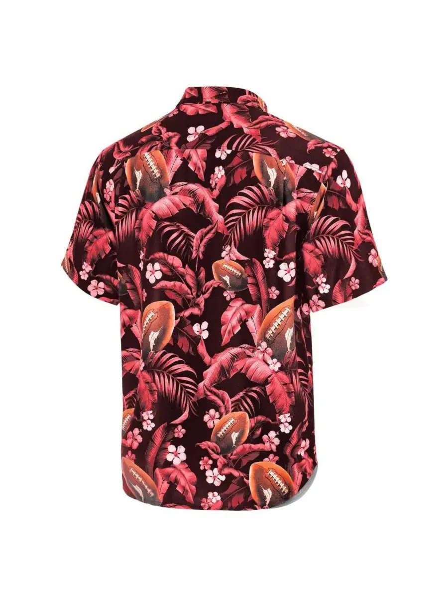 Tommy Bahama Мужская рубашка на пуговицах с надписью Crimson Alabama Crimson Tide Veracruz Cay — изображение 3 из 3, красный