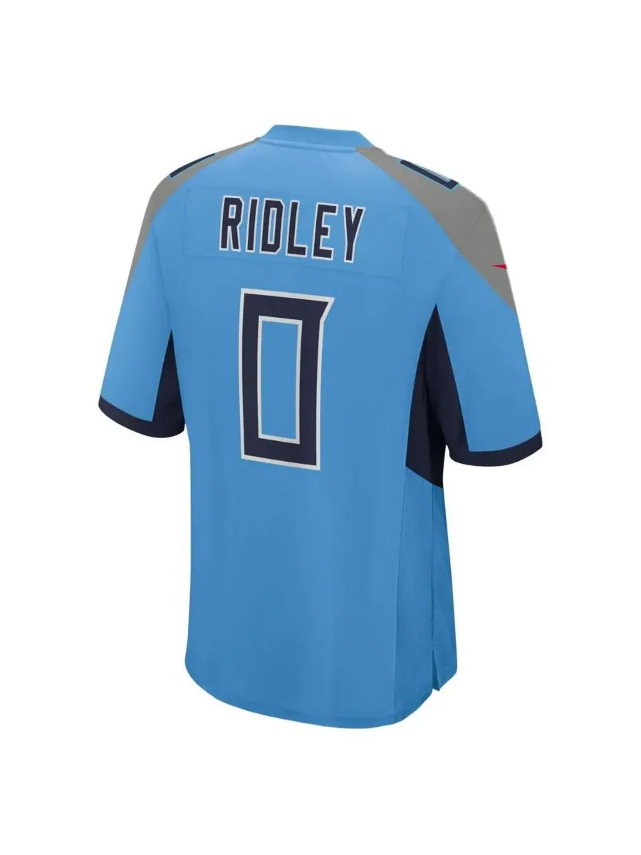 Nike Мужская светло-голубая игровая футболка команды Tennessee Titans от Calvin Ridley — изображение 2 из 3, светлый синий