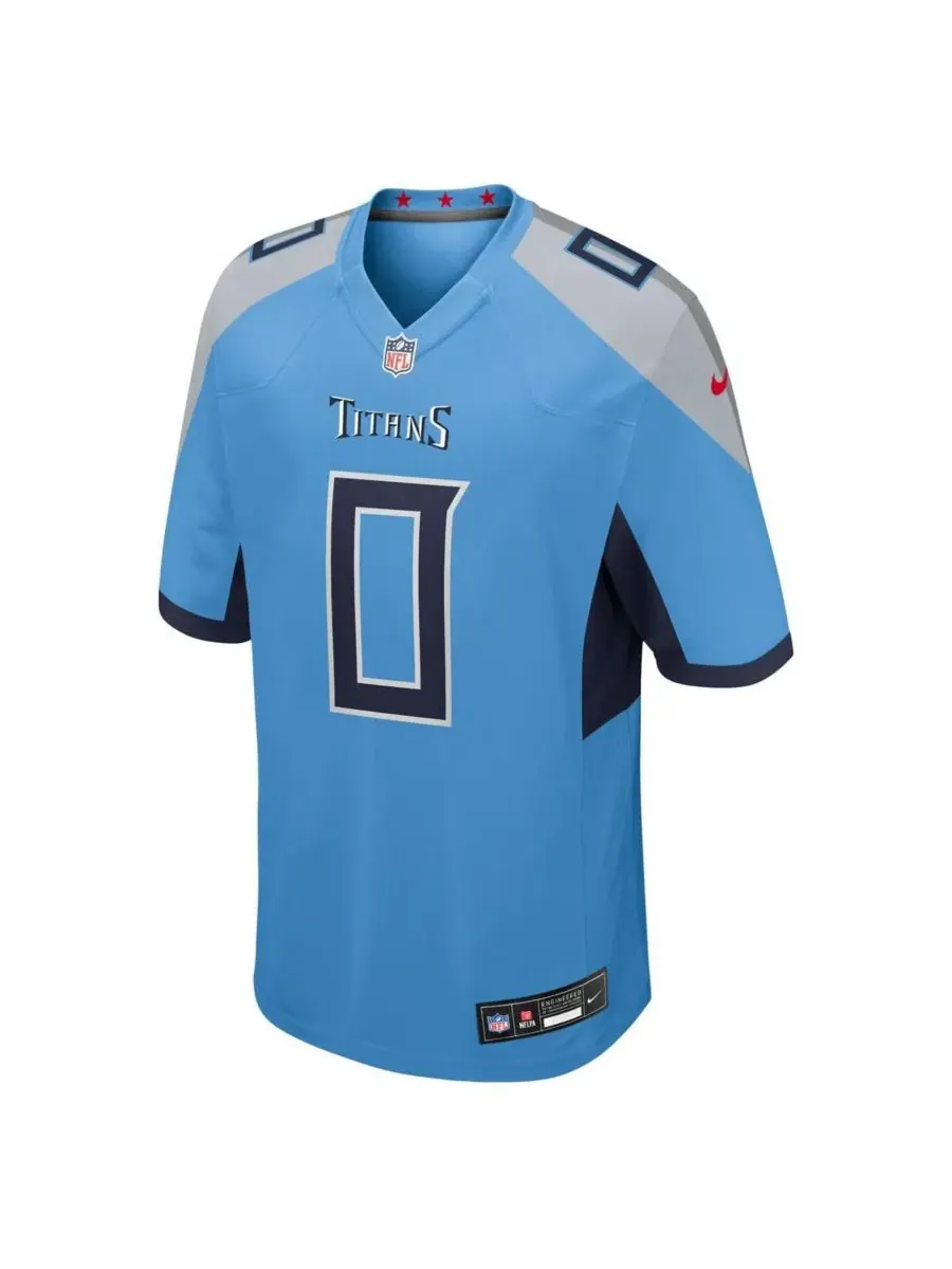 Nike Мужская светло-голубая игровая футболка команды Tennessee Titans от Calvin Ridley — изображение 3 из 3, светлый синий