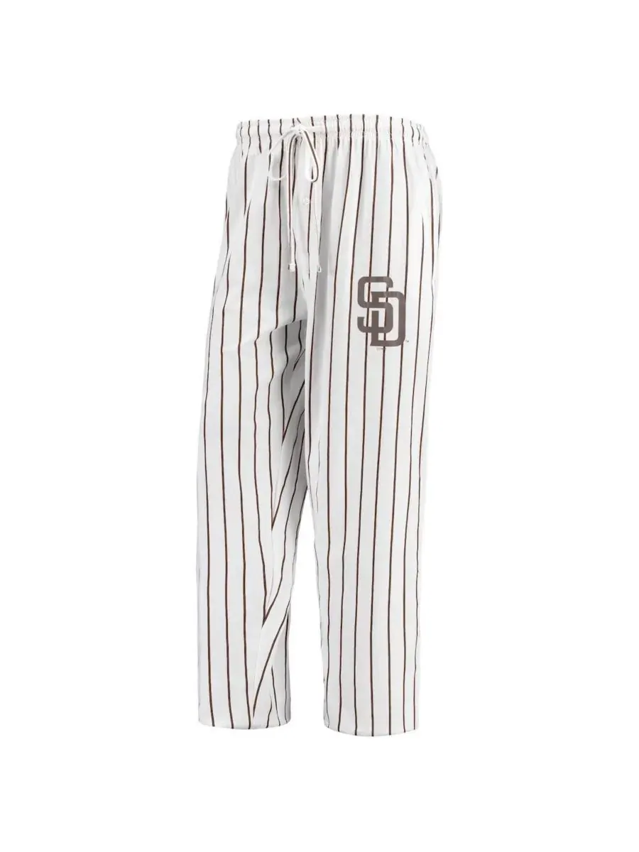 Concepts Sport Мужские белые брюки San Diego Padres Vigor в полоску — изображение 3 из 3, белый