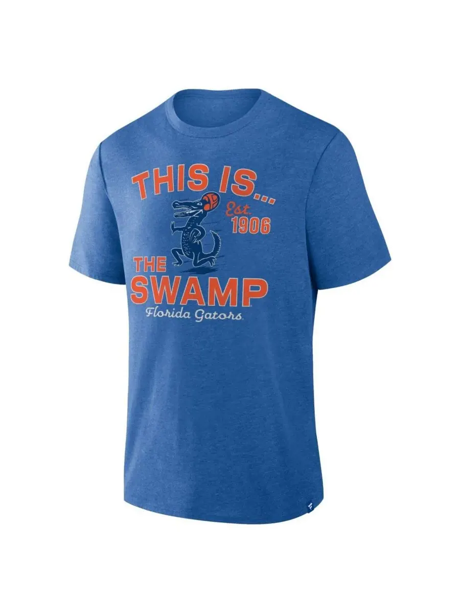 Мужская футболка Royal Florida Gators Dynamic Showdown Tri-Blend Fanatics — изображение 2 из 3, королевский