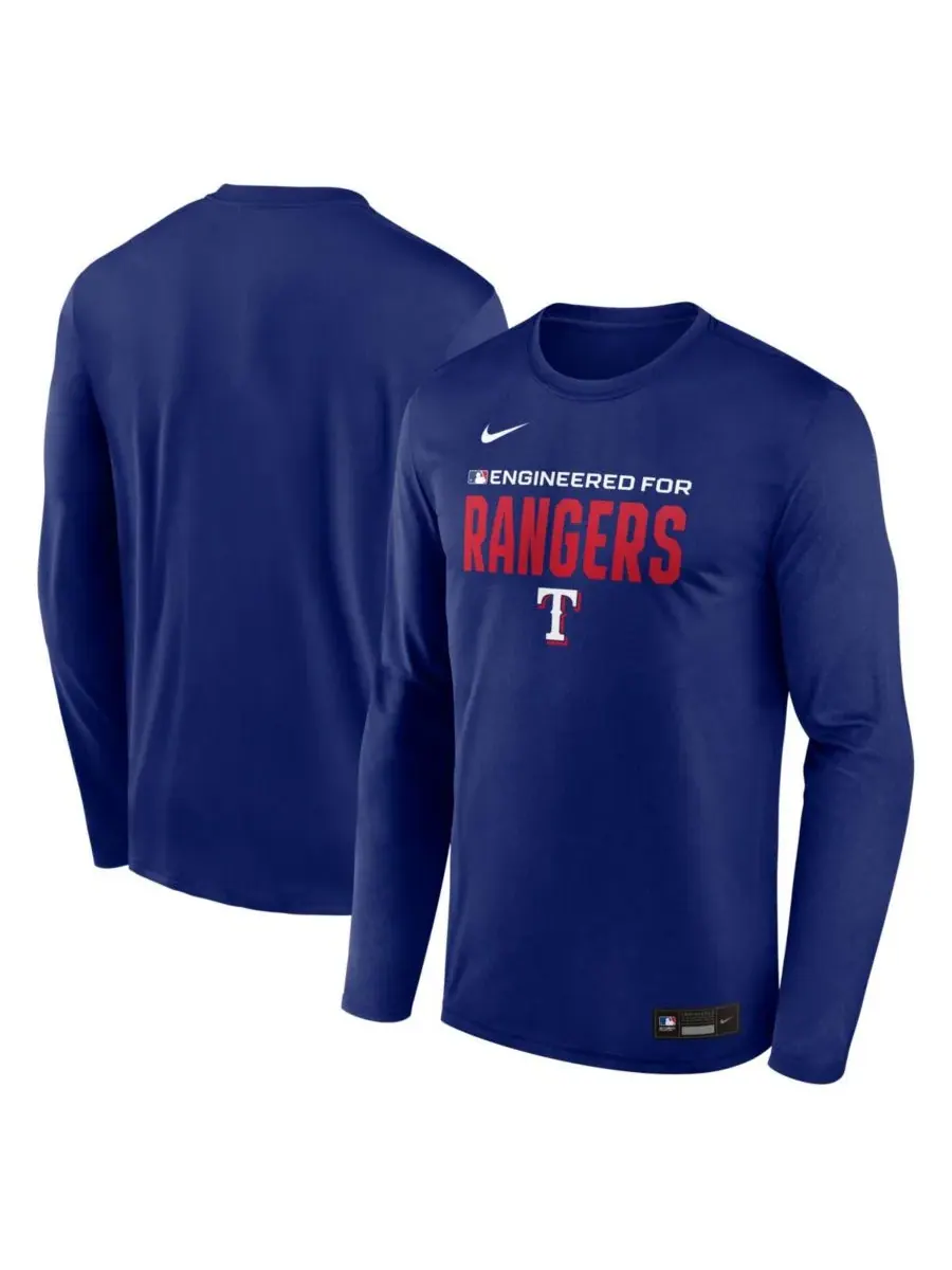 Мужская футболка с длинным рукавом Royal Texas Rangers Authentic Collection Legend Dri-FIT Nike — изображение 1 из 3