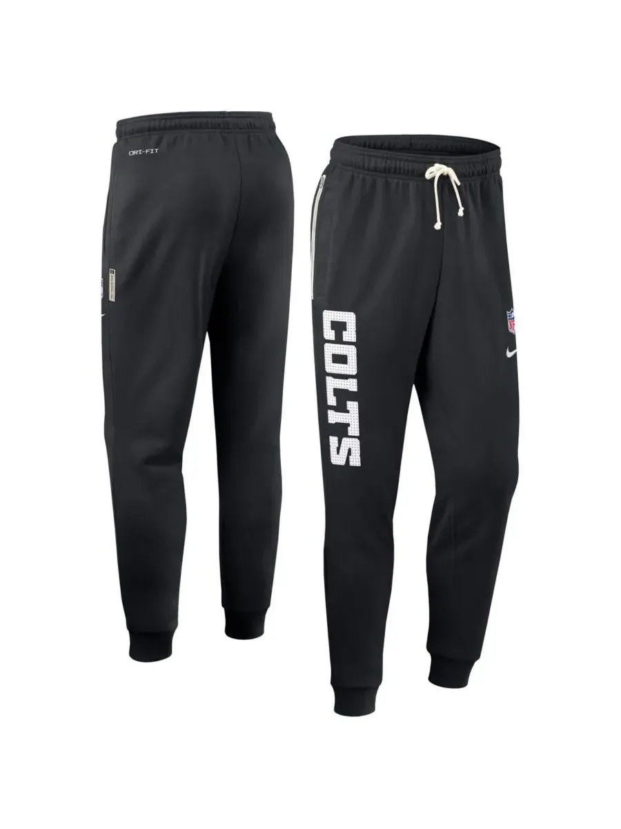Nike Мужские черные спортивные брюки Indianapolis Colts Sideline Standard Issue Ground Game Dri-FIT — изображение 3 из 5