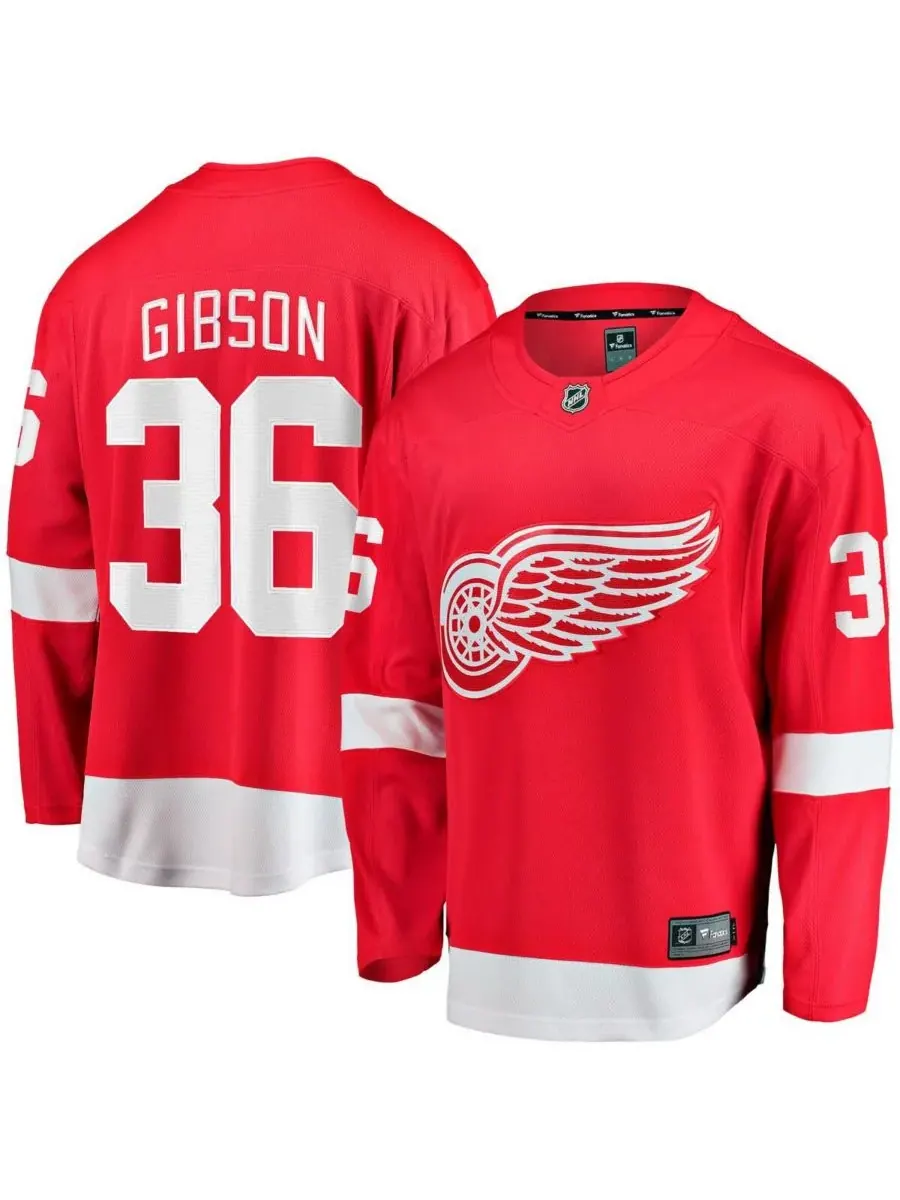 Fanatics Мужская домашняя футболка John Gibson Red Detroit Red Wings Breakaway — изображение 1 из 3, красный