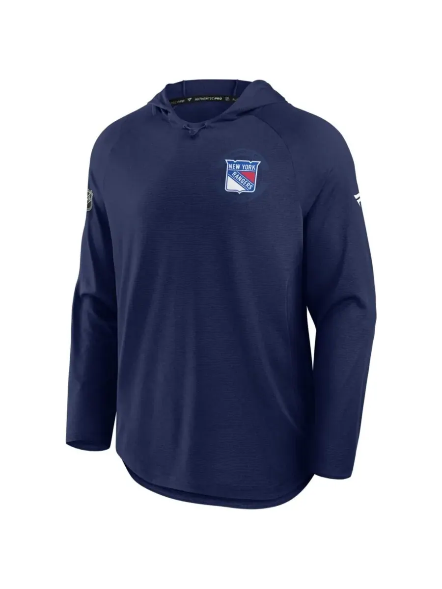 Fanatics Мужская темно-синяя толстовка New York Rangers Authentic Pro Rink Raglan — изображение 3 из 5