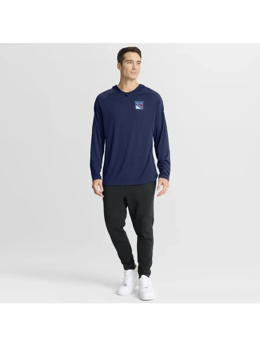 Fanatics Мужская темно-синяя толстовка New York Rangers Authentic Pro Rink Raglan — изображение 4 из 5