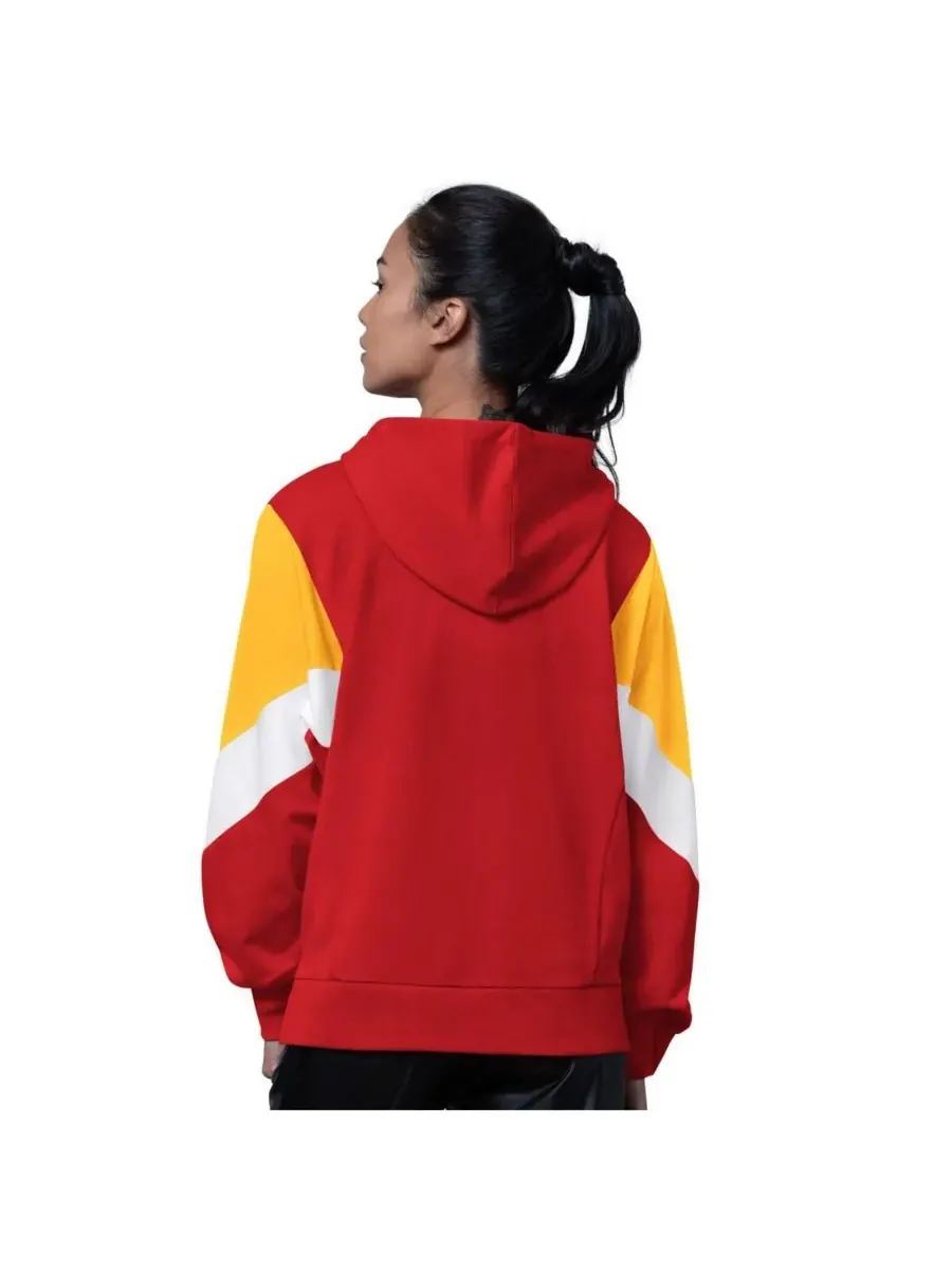 Starter Женская красная толстовка с капюшоном Kansas City Chiefs для тренировочных игр — изображение 2 из 2