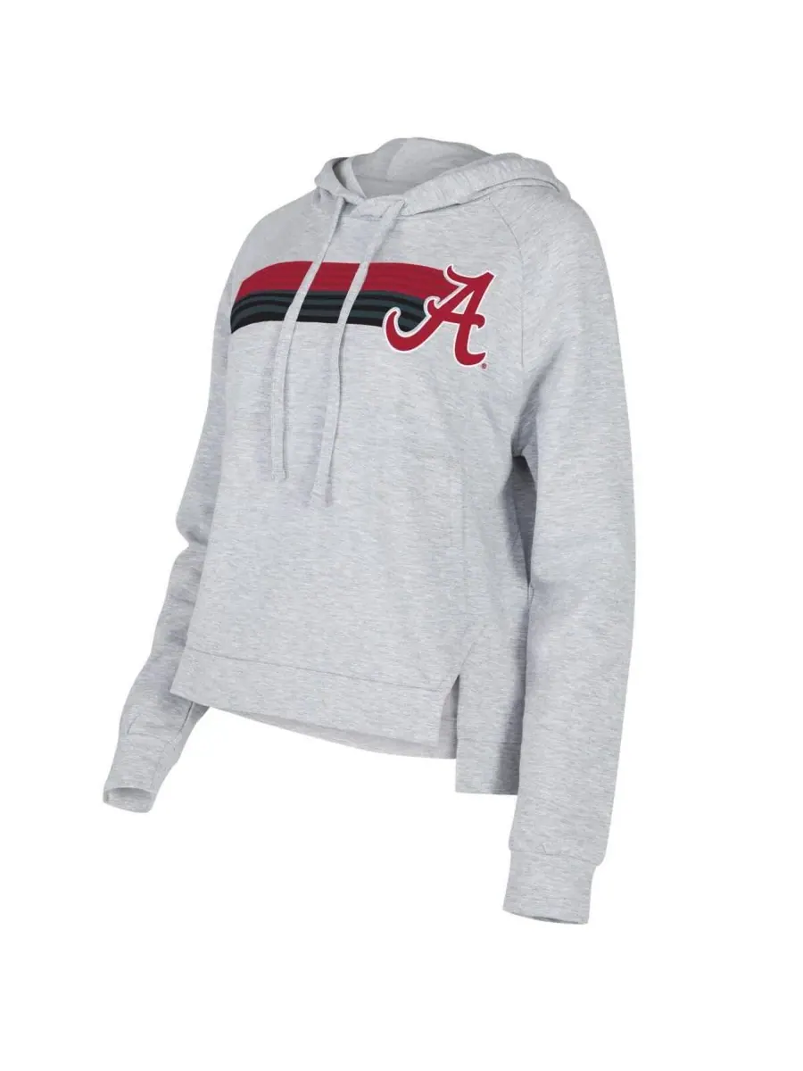 Concepts Sport Женская серая толстовка с капюшоном Alabama Crimson Tide Cedar Tri-Blend Raglan — изображение 1 из 1, серый