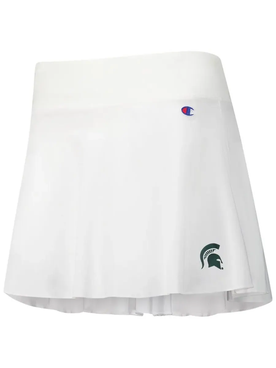 Champion Женская белая юбка-шорты Michigan State Spartans Tailgate Soft Touch Skort — изображение 3 из 3, белый