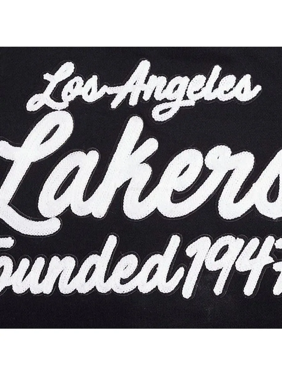 Pro Standard Женская черная укороченная толстовка Los Angeles Lakers Paint The City — изображение 2 из 5, черный