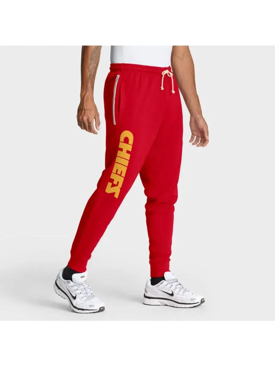 Nike Мужские красные спортивные брюки Kansas City Chiefs Sideline Ground Game Performance Taper — изображение 1 из 5, красный