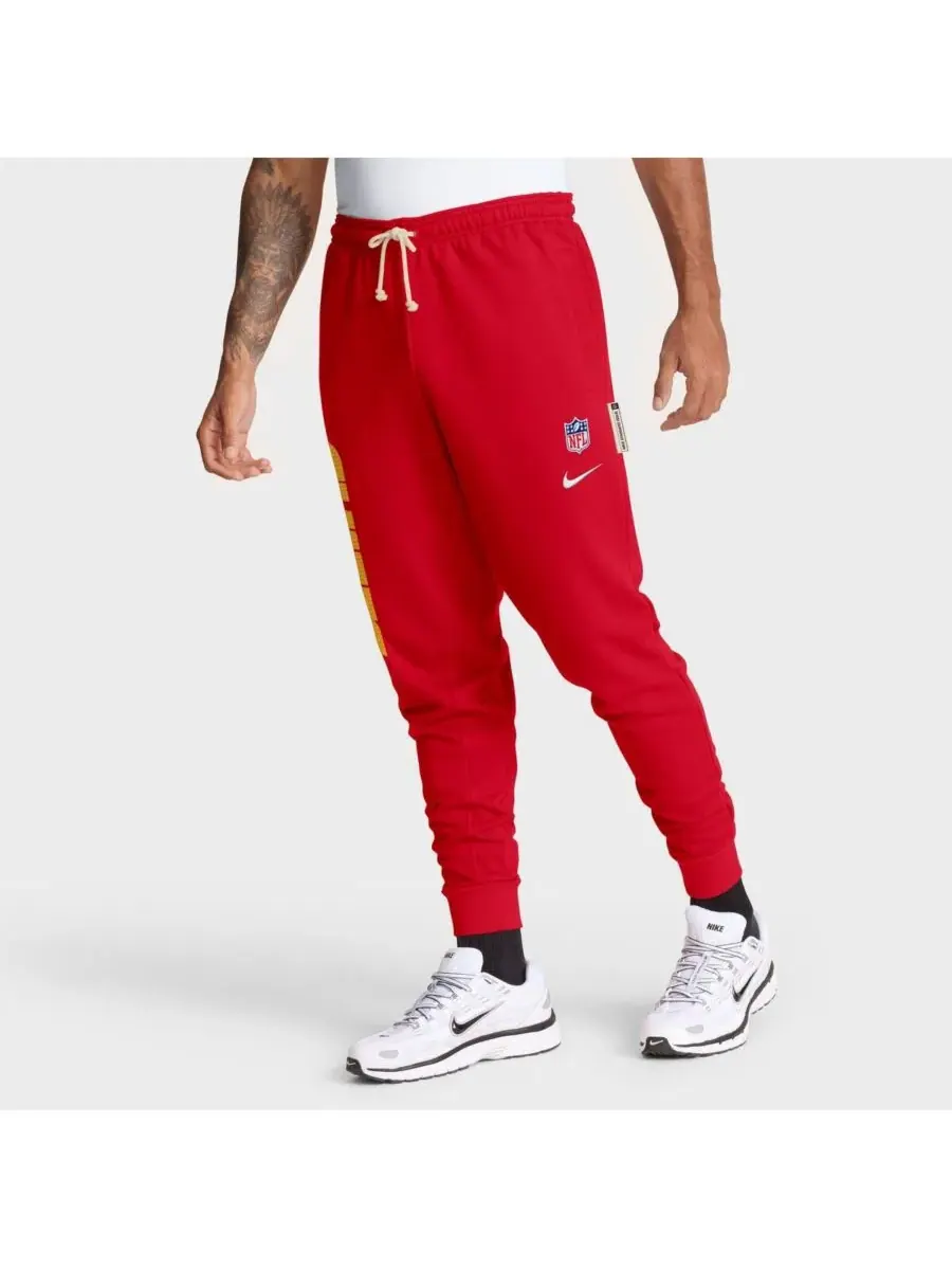 Nike Мужские красные спортивные брюки Kansas City Chiefs Sideline Ground Game Performance Taper — изображение 3 из 5, красный