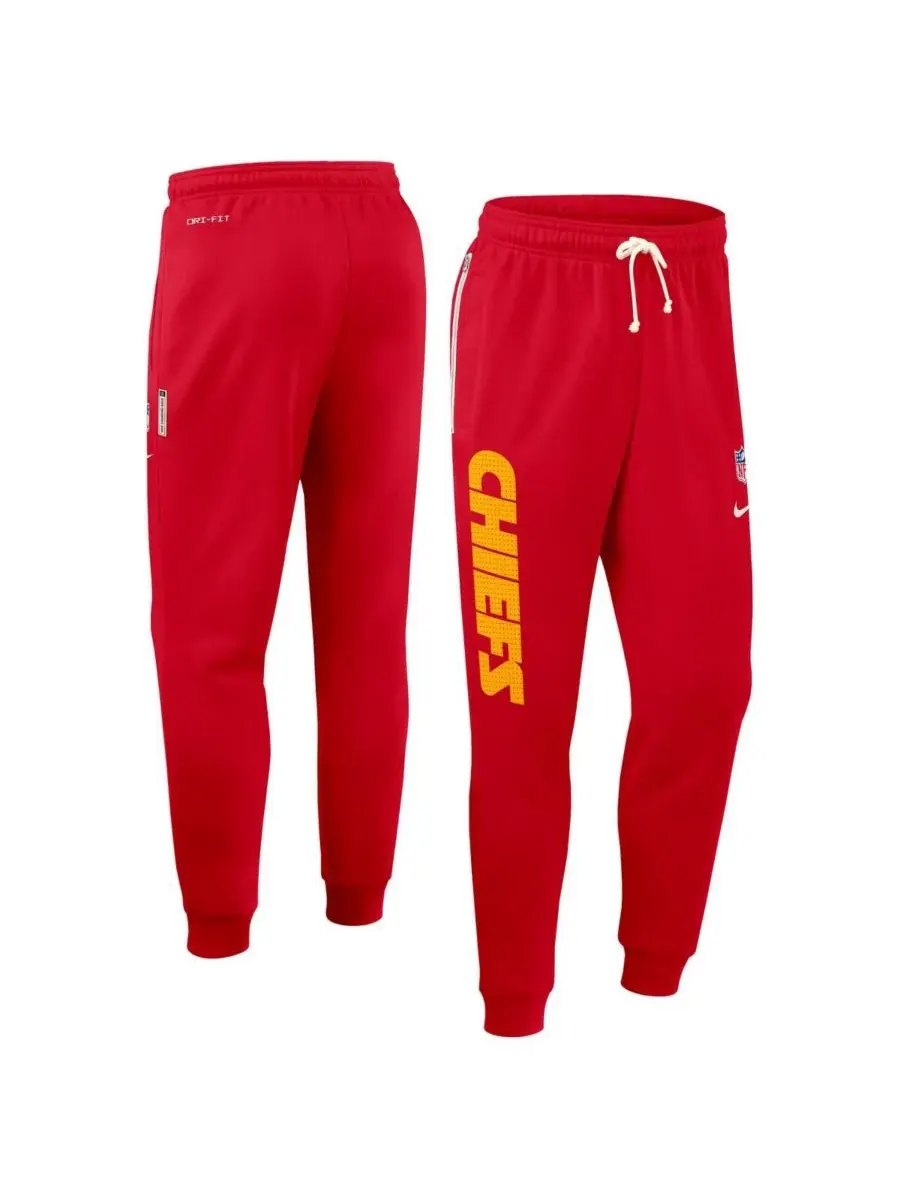 Nike Мужские красные спортивные брюки Kansas City Chiefs Sideline Ground Game Performance Taper — изображение 4 из 5, красный