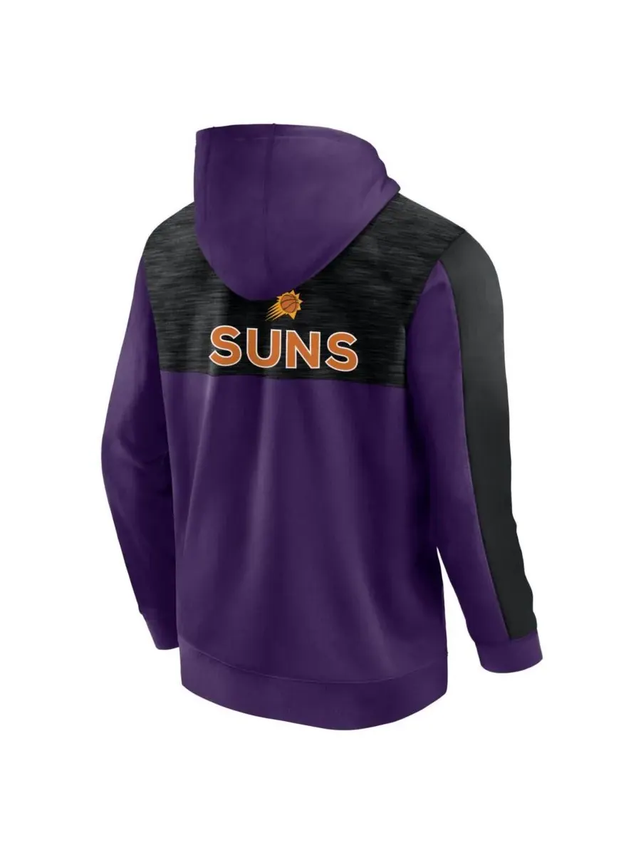 Fanatics Мужская фиолетовая толстовка на молнии Phoenix Suns Rainbow Shot — изображение 2 из 3, фиолетовый