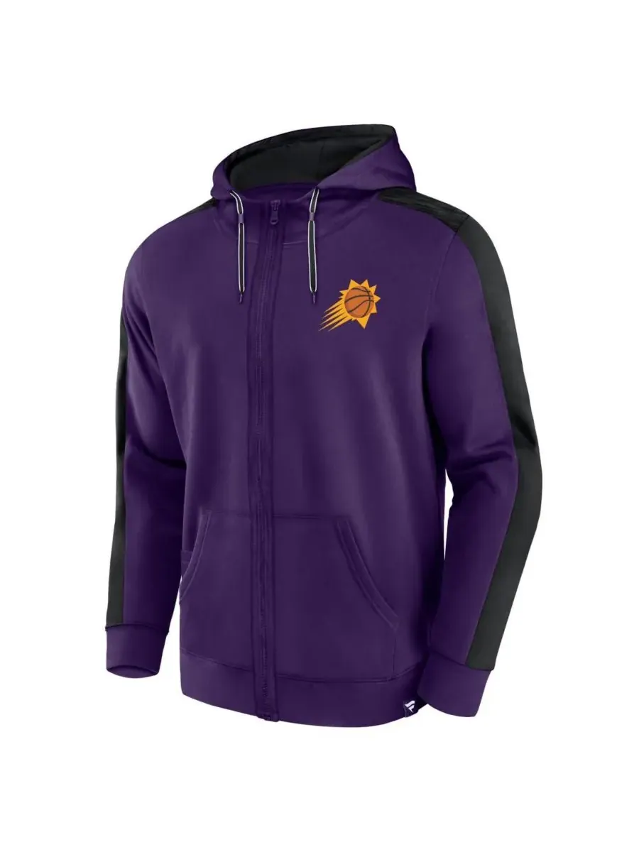 Fanatics Мужская фиолетовая толстовка на молнии Phoenix Suns Rainbow Shot — изображение 3 из 3, фиолетовый