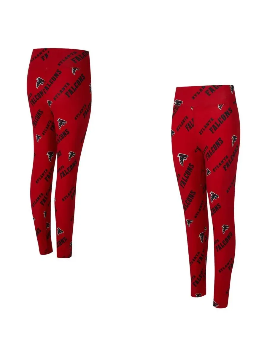 Concepts Sport Женские красные леггинсы с мозаичным принтом в виде логотипа команды Atlanta Falcons — изображение 1 из 3