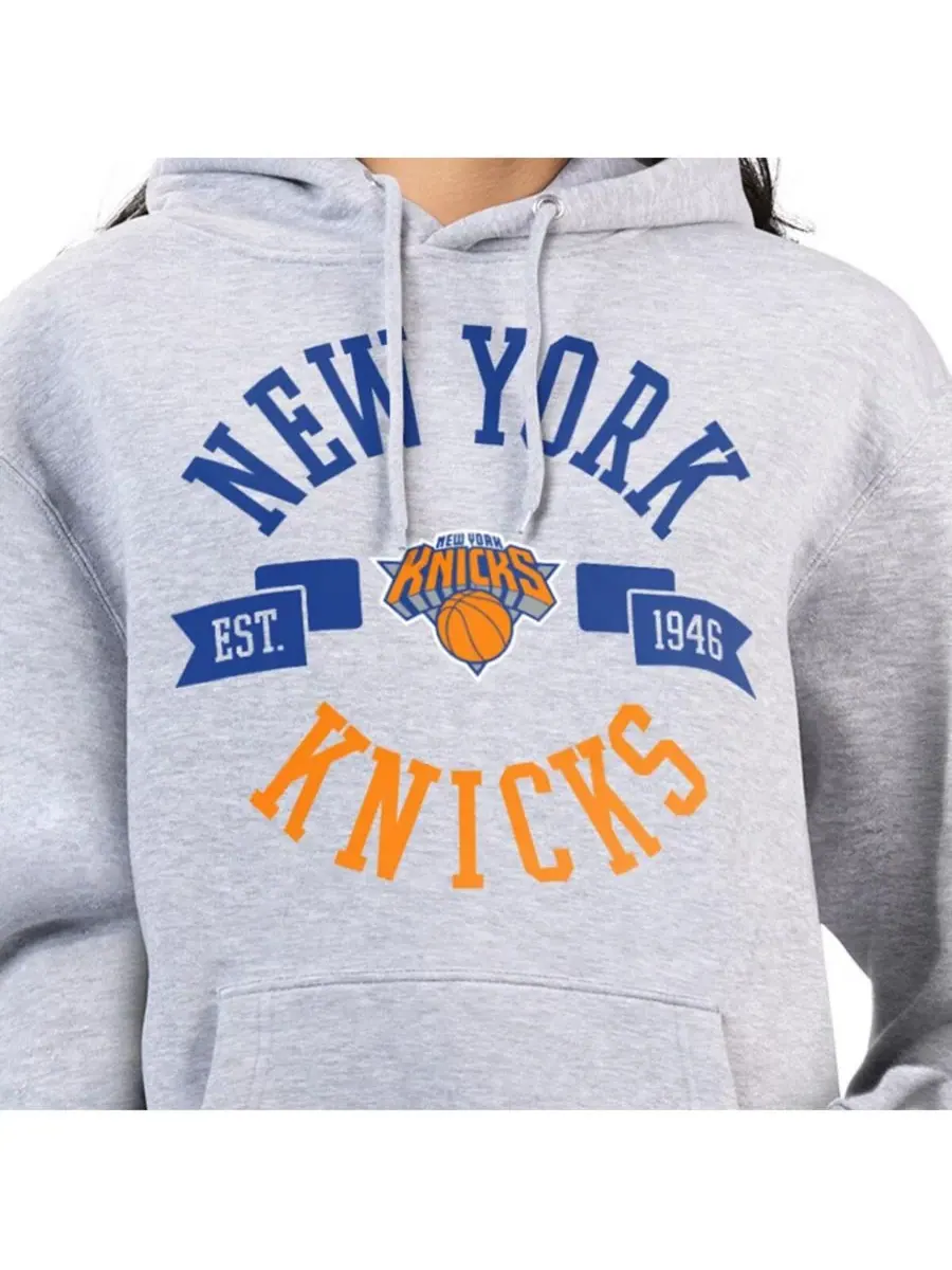 G-III 4Her by Carl Banks Женская толстовка с капюшоном серого цвета с символикой New York Knicks — изображение 2 из 3, серый