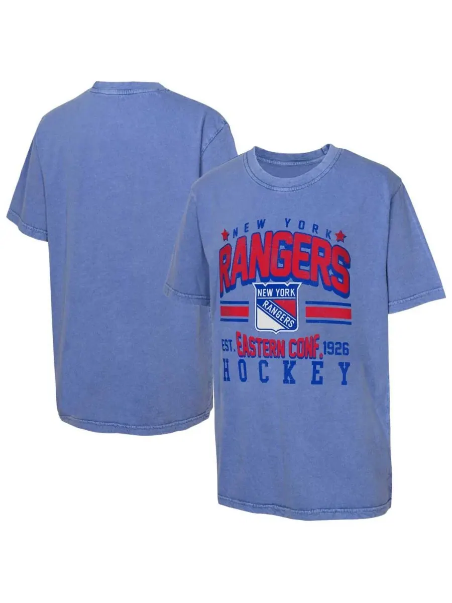 Детская футболка Big Boys and Girls Royal New York Rangers Sure Short T-Shirt Outerstuff — изображение 1 из 3, королевский