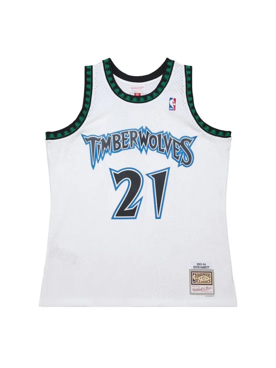 Mitchell & Ness Мужская белая майка Кевина Гарнетта "Миннесота Тимбервулвз" сезона 2003-04 — изображение 2 из 3, белый