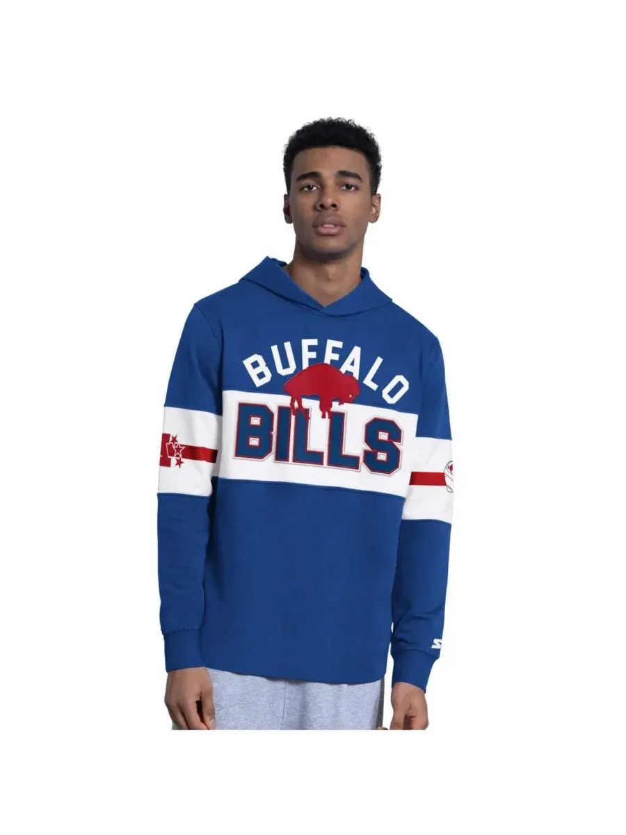 Мужская толстовка с капюшоном в стиле фулбэка команды Royal Buffalo Bills Starter — изображение 1 из 3, красный
