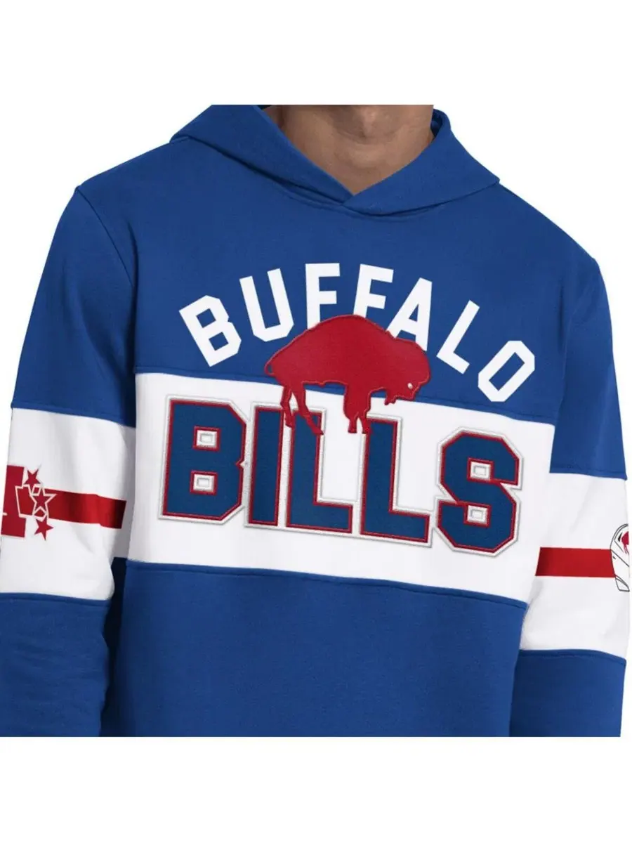 Мужская толстовка с капюшоном в стиле фулбэка команды Royal Buffalo Bills Starter — изображение 3 из 3, красный
