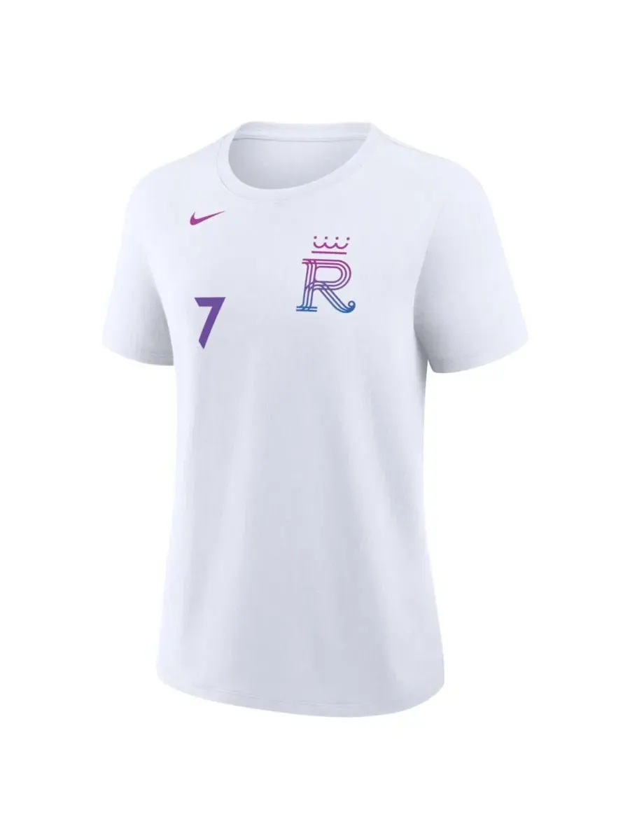 Женская белая футболка Bobby Witt Jr. White Kansas City Royals 2026 City Connect с именем и номером — изображение 2 из 3