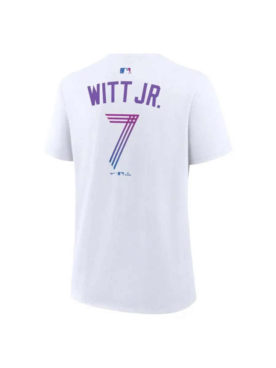 Женская белая футболка Bobby Witt Jr. White Kansas City Royals 2026 City Connect с именем и номером — изображение 3 из 3