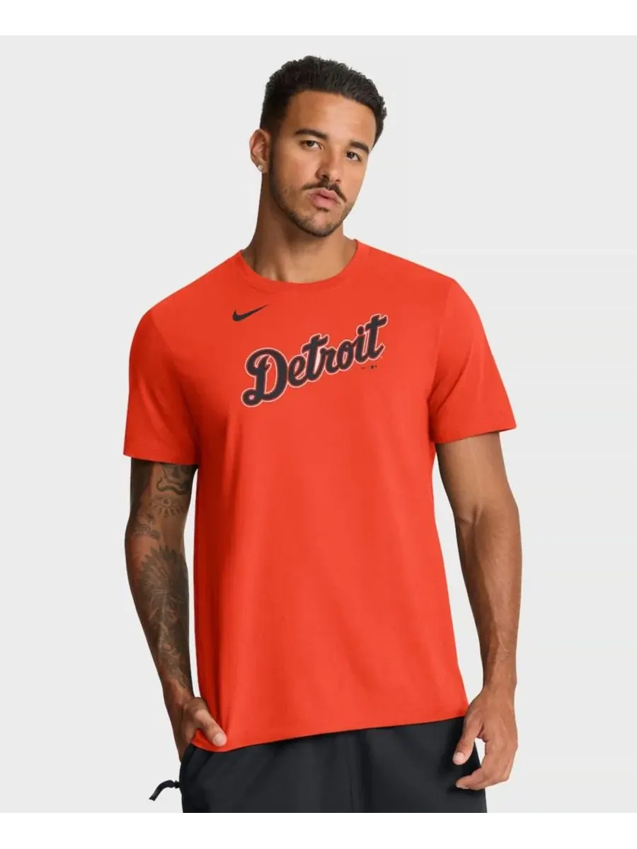 Мужская оранжевая футболка с альтернативным логотипом Detroit Tigers Nike — изображение 5 из 5, оранжевый