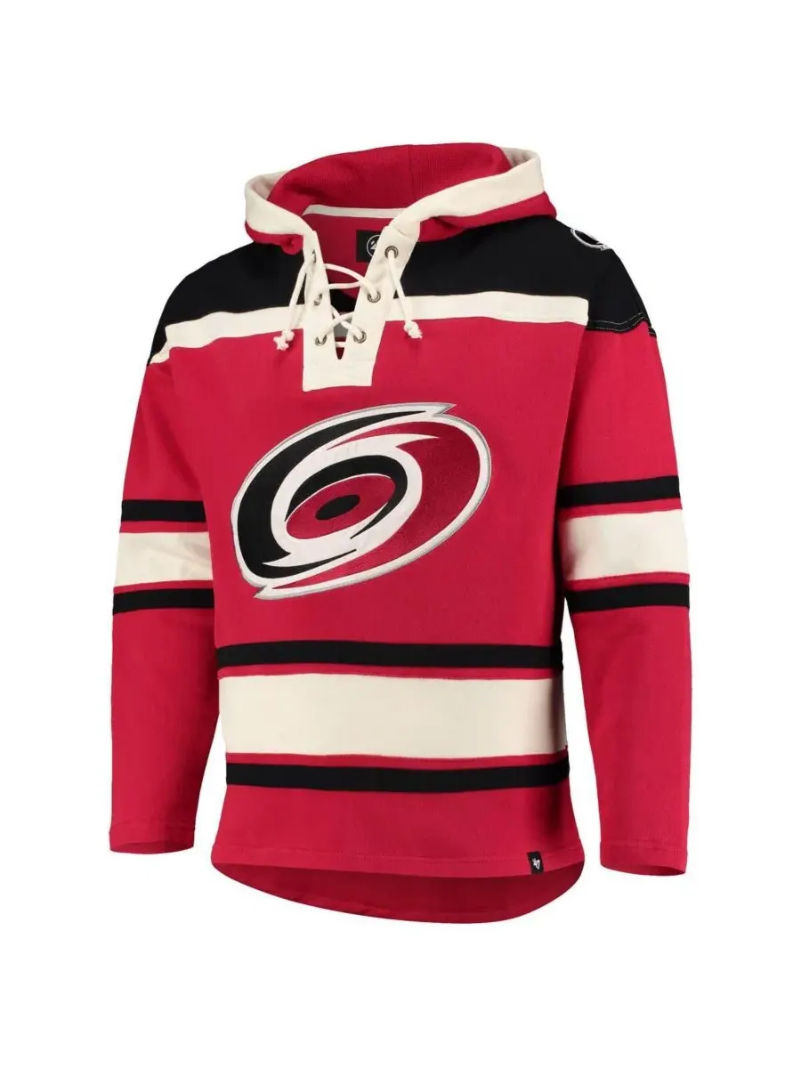 Мужская красная толстовка с капюшоном Carolina Hurricanes Superior Lacer Pullover Hoodie 47 Brand — изображение 2 из 2