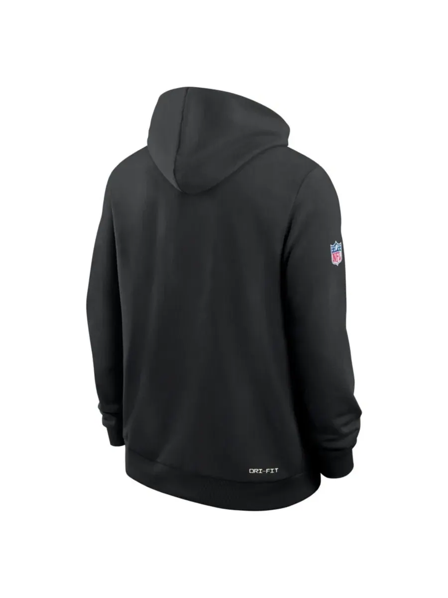 Худи с капюшоном Nike San Francisco 49ers Sideline Standard Issue Dri-FIT Black — изображение 3 из 3, черный