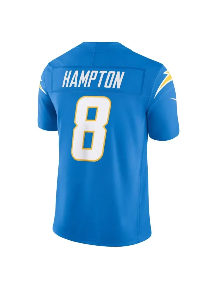 Мужская футболка Nike с длинным рукавом Omarion Hampton Powder Blue Los Angeles Chargers Vapor — изображение 3 из 3, синий