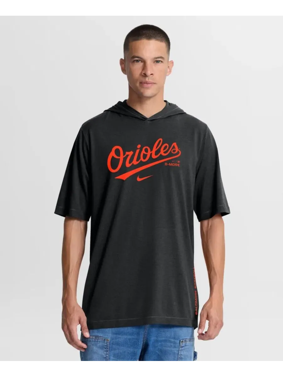 Худи-футболка с капюшоном Arched Wordmark Nike — изображение 1 из 5, черный