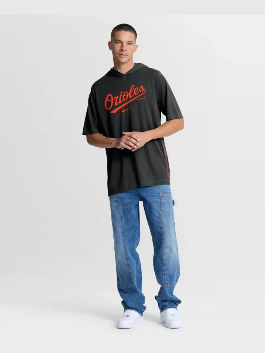 Худи-футболка с капюшоном Arched Wordmark Nike — изображение 5 из 5, черный