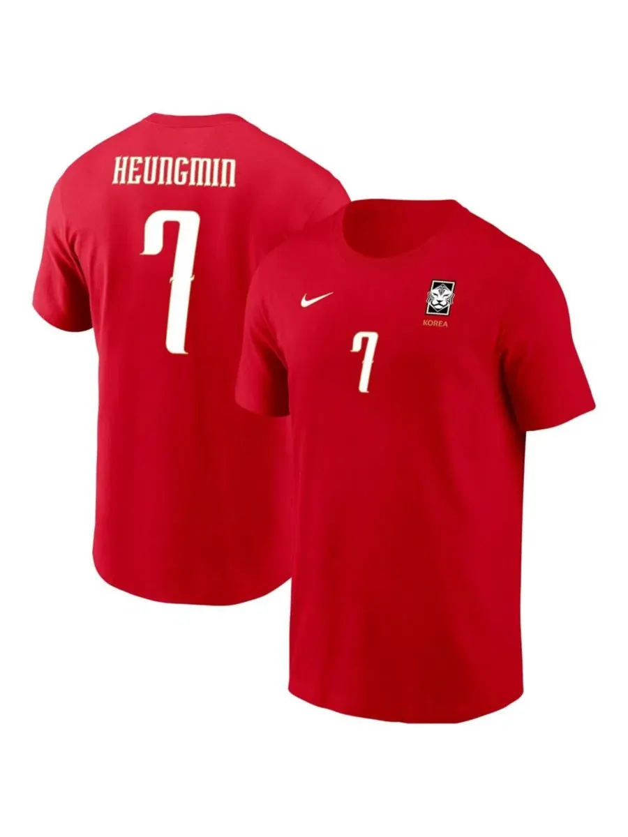 Футболка с длинным рукавом Son Heung-Min Name Number Nike — изображение 1 из 3, красный