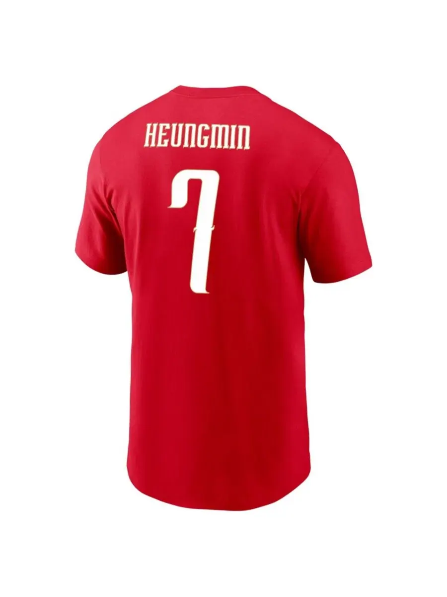 Футболка с длинным рукавом Son Heung-Min Name Number Nike — изображение 2 из 3, красный