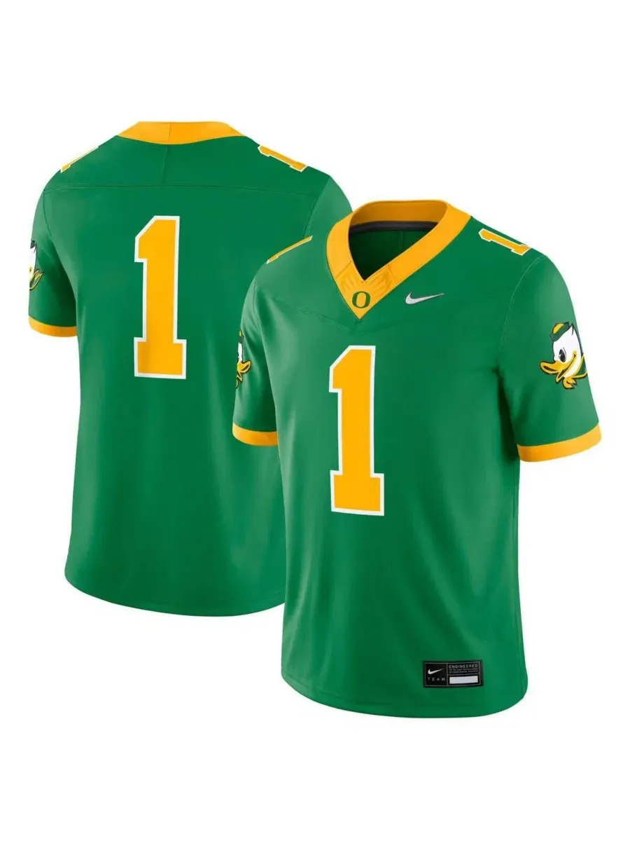 Мужская футболка Nike Oregon Ducks Alternate Game Jersey — изображение 1 из 3, зеленый