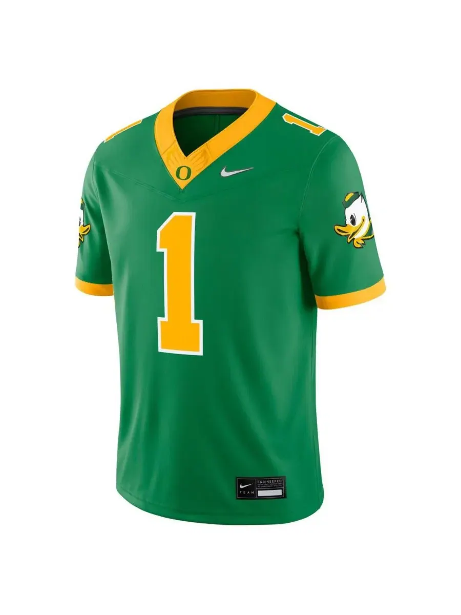 Мужская футболка Nike Oregon Ducks Alternate Game Jersey — изображение 2 из 3, зеленый
