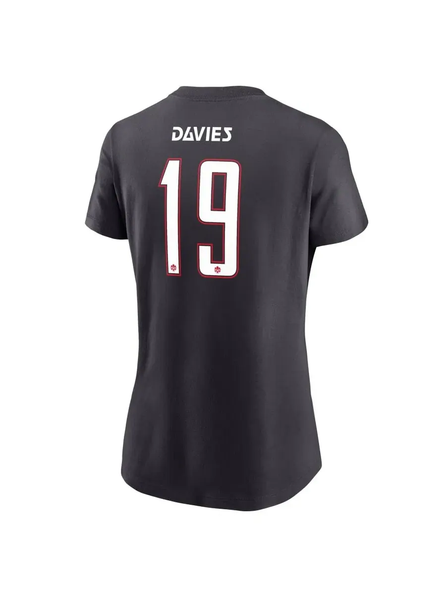 Футболка с именем и номером Alphonso Davies Nike — изображение 3 из 3, черный